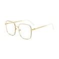 thumbnail image 3 of Opvise 1 Pair Anti Blue Light Computer Glasses without Degree Women Men Blue Light Blocking Metal Frame UV Protection Eyeglasses Eyewear Golden, 3 of 8