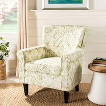SAFAVIEH Hazina Contemporary Floral Fully Upholstered Club Chair, Green