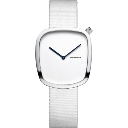 Montre en Acier Inoxydable pour Femmes en Argent/blanc