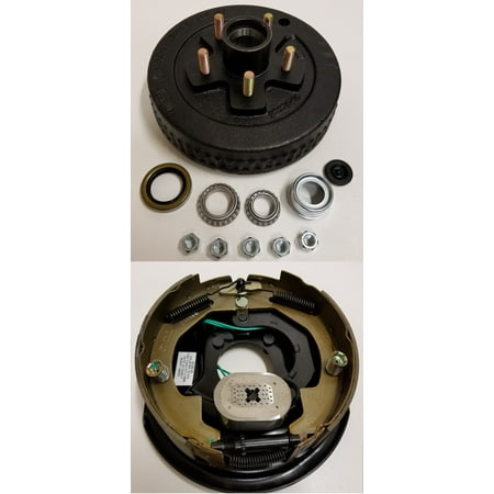 Electric Trailer Brake 10 In Rh Backing Plate Hub Drum Kit 5 On Electric Trailer Brake 10 In Rh Backing Plate Hub Drum Kit 5 On 4
