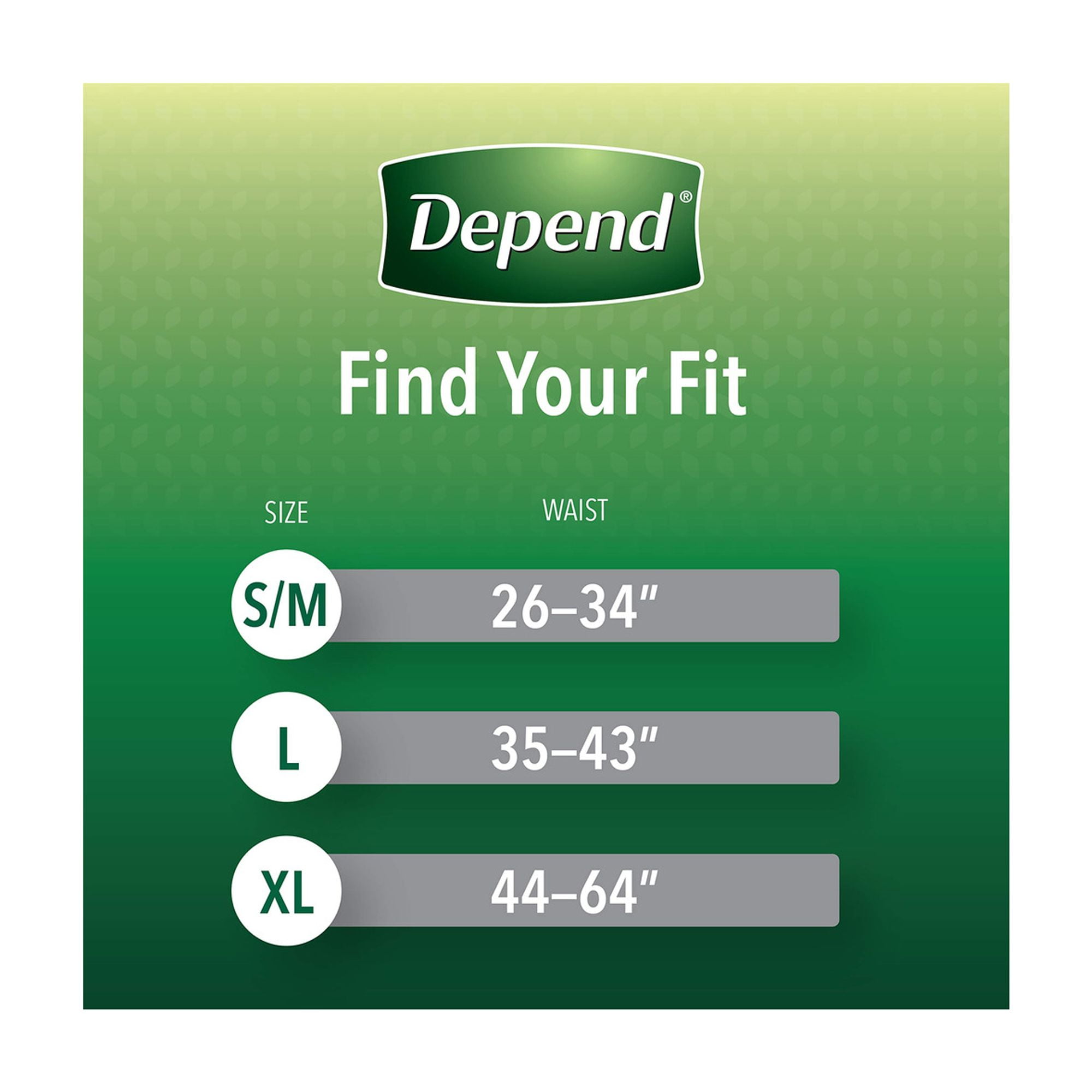 Depend Fit-Flex Incontinence Underwear for Men S-M (Pack of 60)