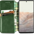 thumbnail image 7 of Dteck for Google Pixel 6 Case, Premium PU Leather Flip Folio Wallet Shockproof Case with Card Slot Magnetic Closure Cover, green, 7 of 7