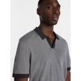 thumbnail image 4 of George Men's Knit Johnny Collar Polo Shirt, Sizes S-5XL, 4 of 5