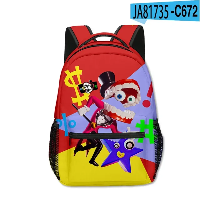 The Amazing Digital Circus Magical Digital Circus School Bag Students Start School Fashion Casual Backpack Cartoon Backpack