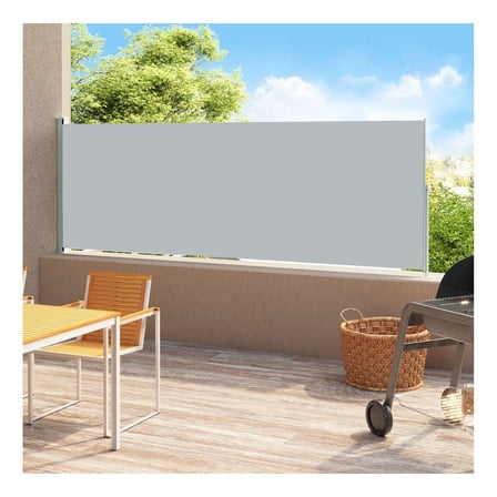 Patio Retractable Side Awning 70.9"x196.9" Gray Anthracite