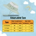 thumbnail image 3 of Protective Baby Bucket Sun Hat With UPF 50+ Protection Adjustable Infant Summer Beach Hats For Boy & Girl Breathable Toddler Swim Pool Play Sunhat With Wide Brim 0-12 Months Light Grey XS, 48 CM, 3 of 5