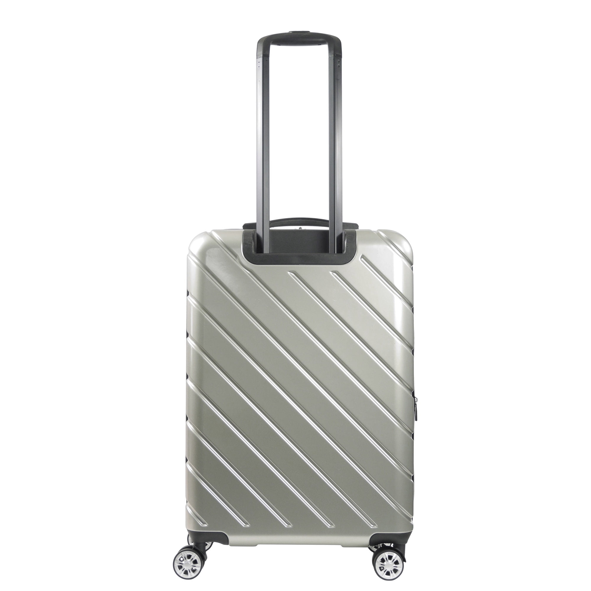 Velocity 27 Inch Rolling Luggage, Hardshell Suitcase with Spinner Wheels, Siliver