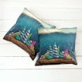 thumbnail image 2 of Ambesonne Ocean Throw Pillow Cover 2 Pack, Shell Houses Bubbles, 16", Teal Brown, 2 of 6