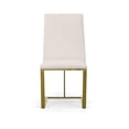 thumbnail image 2 of Limari Home Frankie 18.9" Contemporary Faux Leather Dining Chair in White/Gold, 2 of 4
