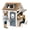 White Rustic Coastal Cottage, variant on LUXOAK Kids Outdoor Wooden Playhouse with Kitchen Set, Chalkboard, Durable Fir Wood Construction with Waterproof Roof & Rust-Resistant Hinges