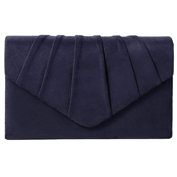 Bolso de noche BBJinRonjy para mujer, de gamuza azul marino