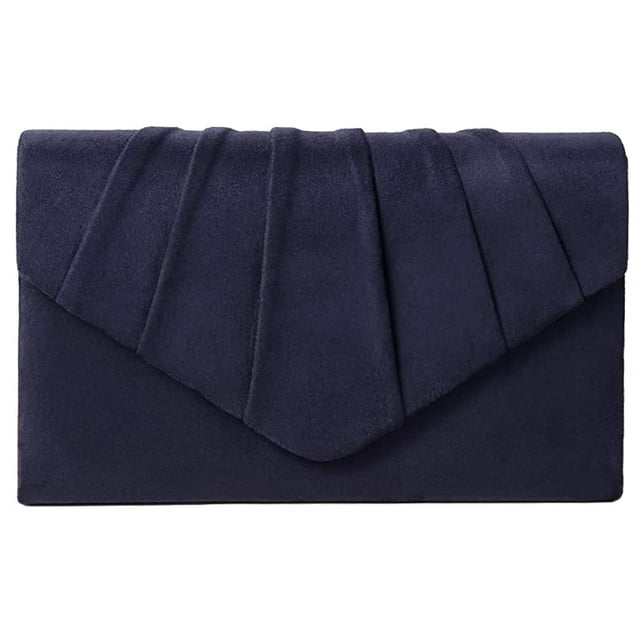 Bolso de noche BBJinRonjy para mujer, de gamuza azul marino