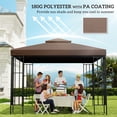 thumbnail image 6 of Outsunny Gazebo Replacement Canopy for Model 01 -0153, 2-Tier Top Cover for 9.8' x 9.8' Outdoor Gazebo, Coffee (TOP ONLY), 6 of 10