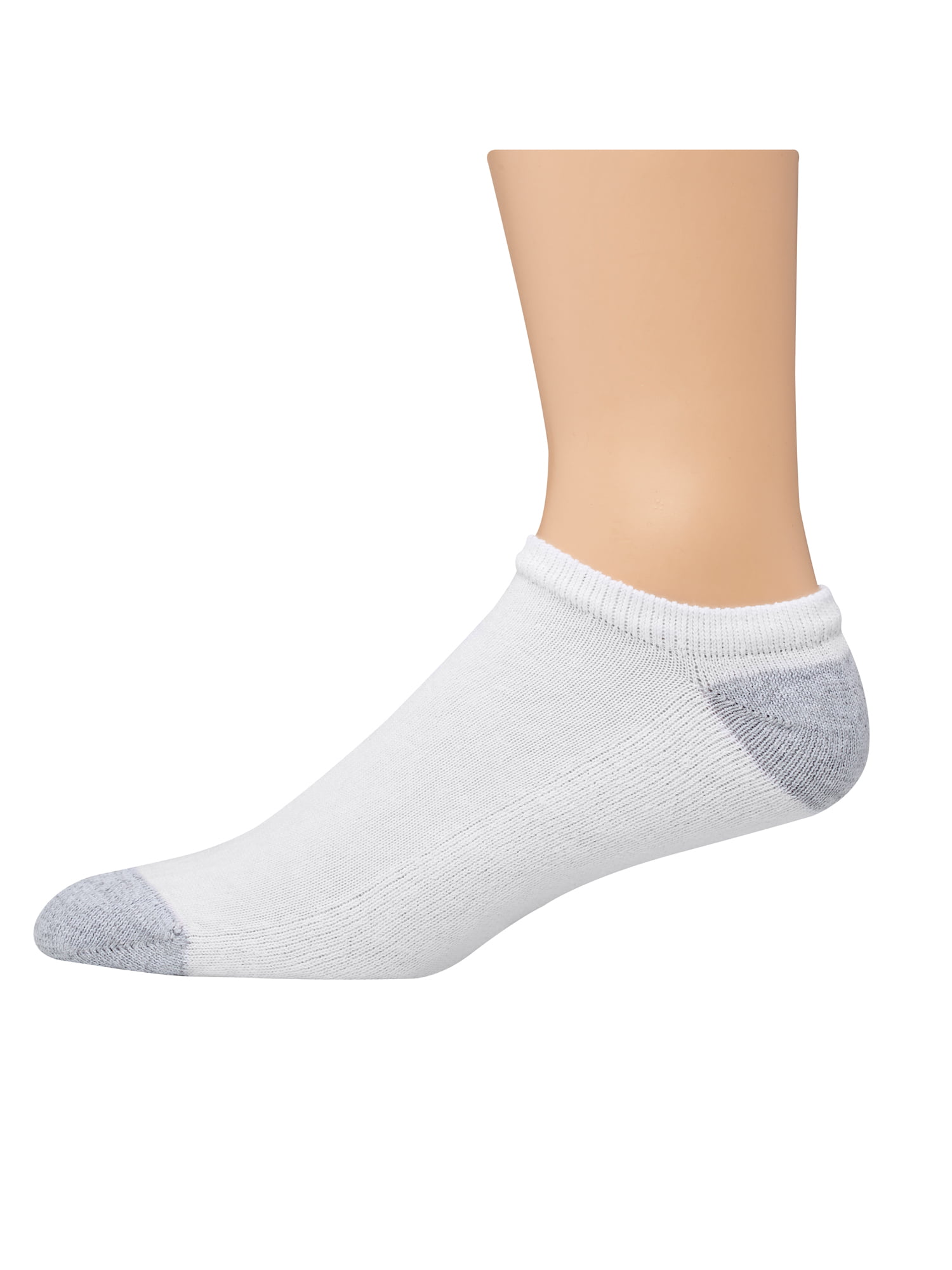 Hanes - Hanes Men's Half Cushion White No Show Socks, 20 Pack - Walmart ...