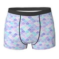 thumbnail image 6 of Men's Boxer Briefs, Fish scales watercolor texture Soft Comfy Mens Underwear Boxer Briefs Breathable With Widen Waist, 6 of 7