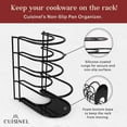 thumbnail image 7 of Cuisinel 5-Tier Pan Rack Silicone Coated Cookware Organizer for Cast Iron Skillets & Pots, 12.2" Black 2-Pack, 7 of 7