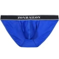 thumbnail image 2 of TANBOM Men's Bulge Enhancing Briefs Mesh Nylon Underwear Blue M 1-Pack, 2 of 6