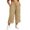 78Khaki376, variant on XAOFW Casual Capri Pants For Women Loose Fit Straight Leg Trousers High Waisted Work Pants With Pockets Stylish Bottom XXL