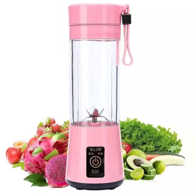 Exprimidor Verduras Licuadora Batidora Trituradora Procesador Alimentos 400 Ml Con 6 Cuchillas Multifuncional para Viajes en Casa Y Oficina