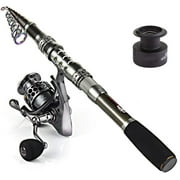 Sougayilang Spinning Fishing Rod and Reel Combos Portable Telescopic Fishing Pole Spinning reels for Travel Saltwater Freshwater Fishing