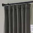 thumbnail image 3 of Half Price Drapes Signature Nightlife Grey Plush Velvet Hotel Blackout Curtains(1 Panel),50W X 96L, 3 of 6