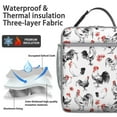thumbnail image 2 of Hen Insulated Lunch Box Teen Reusable Lunch Bag with Side Pocket Lunch Box Containers Office Hiking, 2 of 6