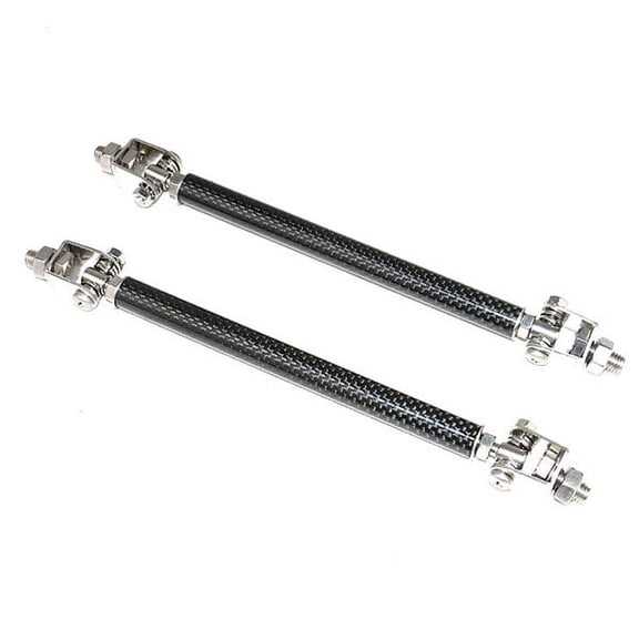 Ikon Motorsports Compatible with Carbon Fiber Adjustable Front Bumper Lip Spoiler Splitter Strut Rods 8-10.6 Inch