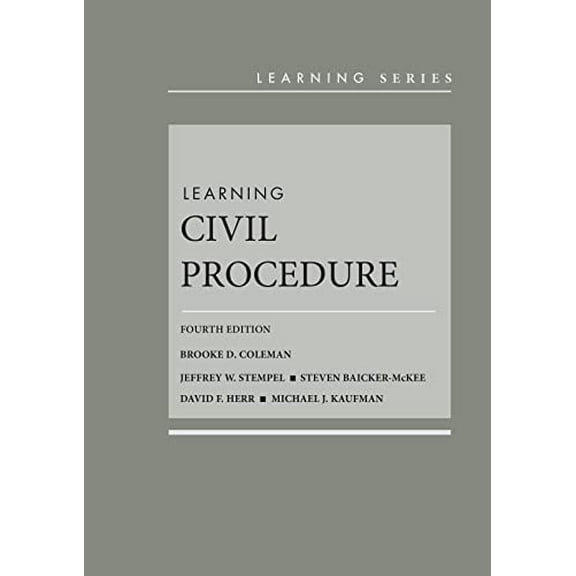 Pre-Owned Learning Civil Procedure (Learning Series), 9781647084981, 1647084989, Hardcover, 4 edition