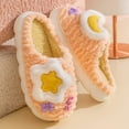 thumbnail image 5 of Fesfesfes Womens Shoes Wide Width Women's Cotton Slippers Cute Star Cartoons Thickened Plus Velvet Home Warm Plush Slippers 6.5-7(38-39), 5 of 7
