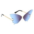 thumbnail image 5 of Cat Eyes Sunglasses for Women Oversized Fashion Vintage Butterfly Eyewear 400 Gradient Blue, 5 of 7