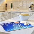 thumbnail image 5 of SKYSONIC Glitter Christmas Tree Dish Drying Mat 18x24 inch Happy New Year Merry Christmas Large Dish Drying Mat, Counter top Mat, Dish Draining Mat,Dishes Draining Protector Pad, Sink Mat, 5 of 6