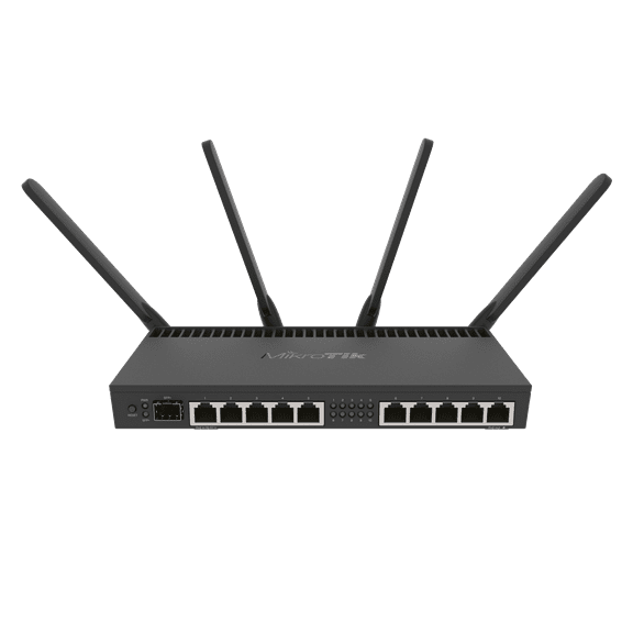 MikroTik RB4011iGS 5HacQ2hnD-IN-US & 5150-5875MHz Dual-Band SFP  4 Chain 10 Gigabit Ports L5
