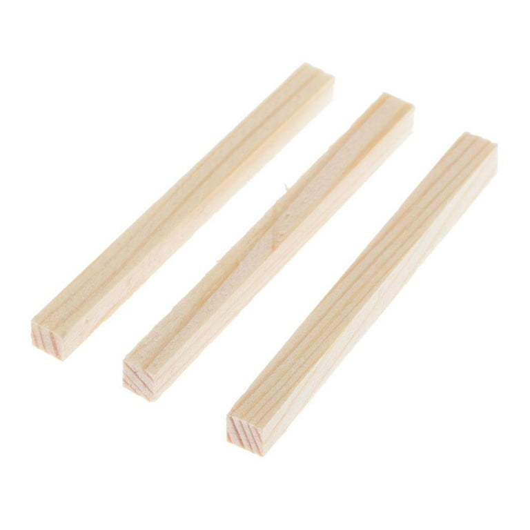 Square Wooden Dowel Rods, Unfinished Hardwood Square Dowel Sticks, Crafts,  DIY Projects (Pinewood, 3 Styles to Choose) , 50Pack 100pcs 4mm