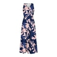 thumbnail image 4 of Titcea Summer Dresses for Women 2026 Floral Printed Sleeveless V Neck Ruffled Pleated Flowy Maxi Dresses Hawaiian Beach Holiday Casual Sundresses, Gifts for Mom/Her, 4 of 5