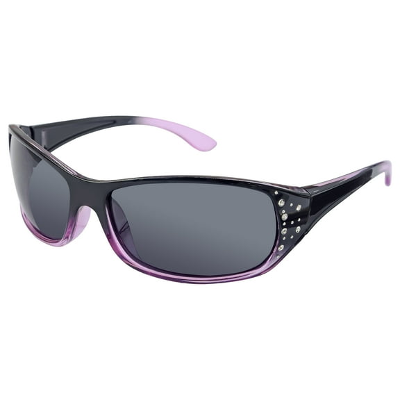 HZ Series Elettra - Women's Premium Polarized Sunglasses by Hornz - Black & Lavender Frame - Dark Smoke Lens