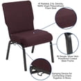 thumbnail image 3 of Flash Furniture Advantage 20.5" Fabric Church Chair in Grape with Book Rack, 3 of 6