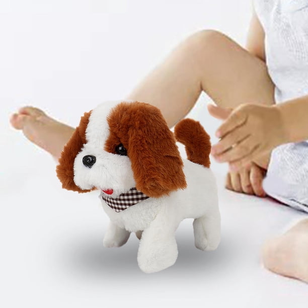 Juguete de peluche eléctrico Hugo Café y blanco