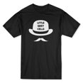 thumbnail image 1 of Little Grey Cells Moustache Men's Black T-shirt, 1 of 1