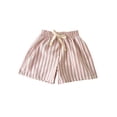 thumbnail image 2 of Wuxian Toddler Kids Baby Boys Shorts Casual Classic Striped Short Joggers Elastic Waist Summer Wide Leg Fashionable Lightweight Breathable Cozy Bottoms Clothes Pull On Shorts,Pink,4-5 Years, 2 of 6