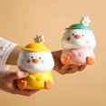 thumbnail image 3 of Taza de café de cerámica 3D con cuchara y tapa, taza de pato amarillo divertida taza de café Kawaii, taza de animal para té con leche, capuchino, linda idea de regalo, 3 of 4
