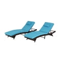 thumbnail image 2 of Outdoor Wicker Reclining Lounge Chair Set of 2, 5-Position Adjustable Patio Sunbathing Chairs up to 150°, 600 lbs Capacity Each, Weather-Resistant Rattan for Lawn Poolside Beach, 2 of 7