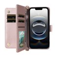 thumbnail image 6 of For Google Pixel 9 / Pixel 9 Pro Diamond Pattern PU Leather Wallet Case Magnetic Flip Cover Multi-Card Slots Pocket Kickstand With Detachable Shoulder Strap And Wrist Strap,Pink,For Pixel 9 / 9 Pro, 6 of 8