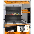thumbnail image 6 of Garvee 72" Workbench Tool Chest, Large Rolling Work Bench with 15 Drawers and 3 Top Cabinets for Garage, Warehouse, Repair Shop, Black, 6 of 8