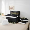 thumbnail image 4 of Erosebridal Gothic Death Moth Bedding Sets Twin Size, Hippie Animal Comforter Sets with Sheets, Black and Gold Bedding Accessories, Breathable Bedroom Decor, Reversible 7pcs, 4 of 5