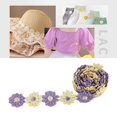 thumbnail image 3 of Cinta de encaje de 5 yardas y 25 mm para adornos de margaritas, ideal para manualidades y costuras. Amarillo morado, 3 of 9