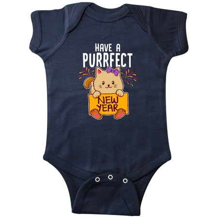 

Inktastic Cat New Years Greeting Gift Baby Girl Bodysuit