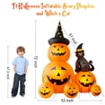 thumbnail image 3 of HOPOCO Decoraciones inflables de Halloween de 6 pies, calabaza fantasma espeluznante iluminada y gato de bruja, decoraciones de Halloween inflables al aire libre combo de calabaza con LED incorporado, 3 of 5
