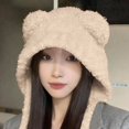thumbnail image 6 of CYSFASHION Beanie for Women Fitness Hat With Ear Flaps Warm Winter Beanies Cute Gift for Girlfriend Beanie Beige, 6 of 8