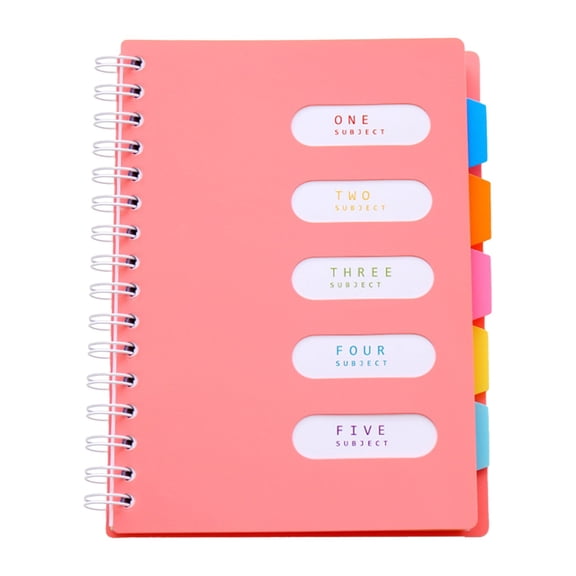 LYINGF 5-Subject Notebook with Dividers,Large Notebook with 5 Tabs Organizer,Movable Pocket Dividers,Note Taking for Work,Notebook,Organizer Notebook,Multi Subject Notebook