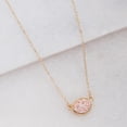 thumbnail image 4 of Humble Chic Rose Gold Druzy Delicate Necklace - Gold Dainty Chain Simple Pendant, 4 of 9